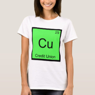 T-shirt Cu - Coopérative de crédit Symbole d'élément de ch