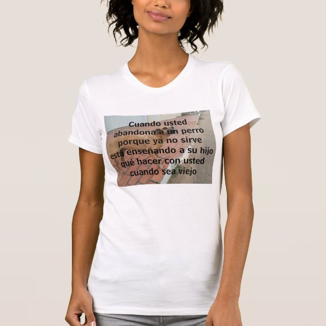 T-shirt cuando chassé abandona un perro (Devant)