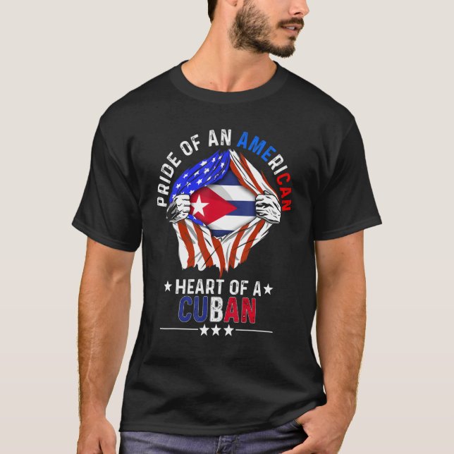 T-shirt Cuba American America Pride Pays étranger Cuba (Devant)