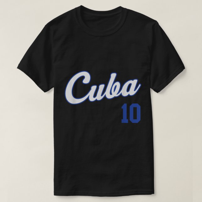 T-shirt Cuba Baseball  Remera Beisbol Cuban Jersey 10 (Design devant)