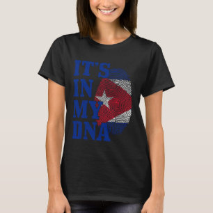 T-shirt Cuba C'est dans mon empreinte digitale Fierté du d