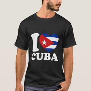 T-shirt Cuba Drapeau Cuba Voyage Cuba Carte I Love Cuba