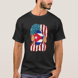 T-shirt Cuba Drapeau Sang intérieur de moi Accueil Fierté