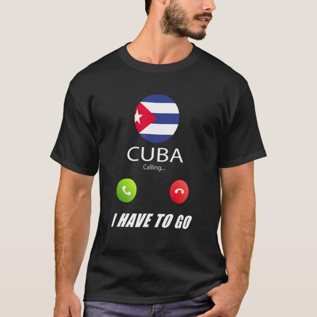 T-shirt Cuba Drapeau Souvenir Cuba Appelle (Devant)