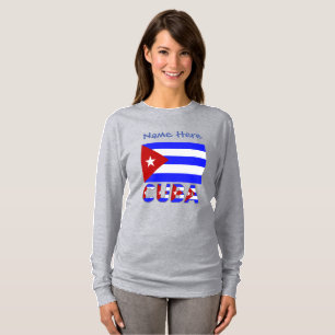 T-shirt Cuba et Drapeau Cubain Personnalisation Bleu Clair