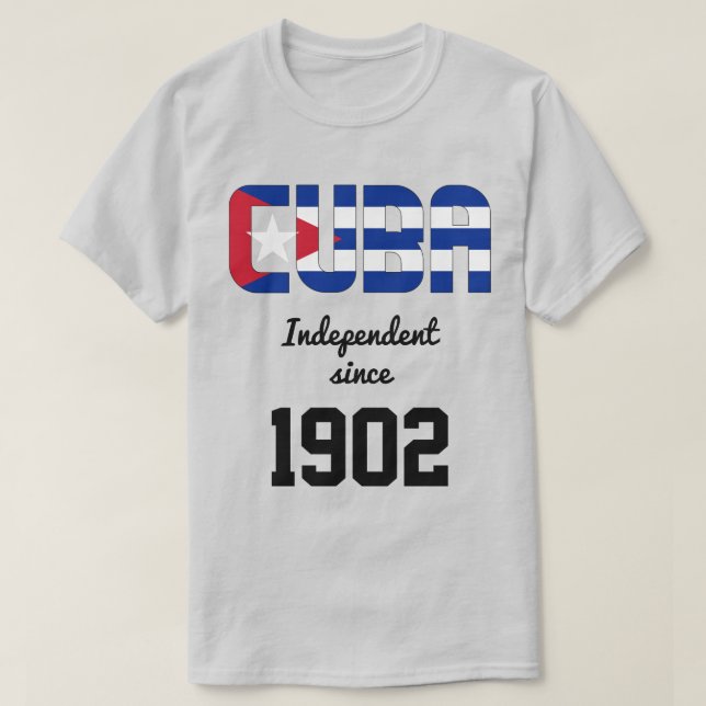 T-shirt Cuba Fête de l'indépendance du drapeau (Design devant)