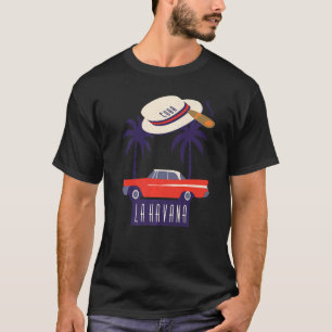T-shirt Cuba Havana City Hispanique Accueil Caraïbes Souve