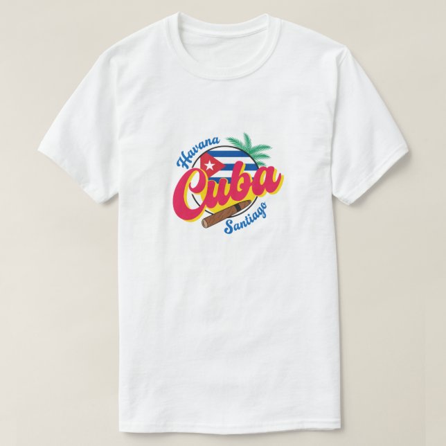 T-shirt Cuba La Havane Santiago  (Design devant)