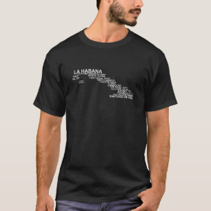 T-shirt Cuba Outline, Cuba Travel, Fier Cubain, Cubain Pri