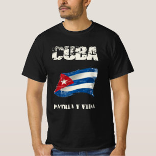 T-shirt Cuba patria y vida Liberté pour Cuba viva Cuba Lib