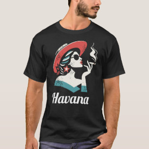 T-shirt Cuba Pays avec belle femme design