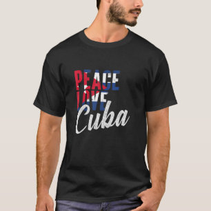 T-shirt Cuba Peace Love Cuba Femmes Cubanita Drapeau cubai