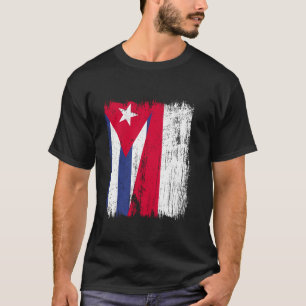 T-shirt Cuba Pologne Demi-drapeau Cuba Pologne Ancêtre