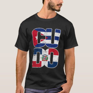 T-shirt Cuba République dominicaine Cuba Drapeau domincuba