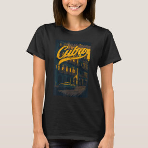 T-shirt Cuba Rétro Ville Vintage Fierté Cubaine Souvenir C