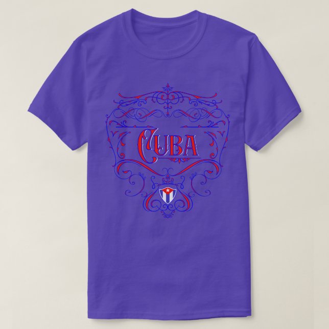 T-shirt Cuba Vintage Neon design (Design devant)