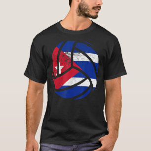 T-shirt Cuba Volleyball Cubains Drapeau Volleyball Hommes 