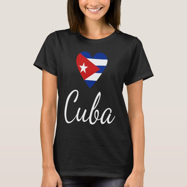 T-shirt Cuban Flag Cuba Pride Cuba Travel Proud Cuban Cuba (Devant)