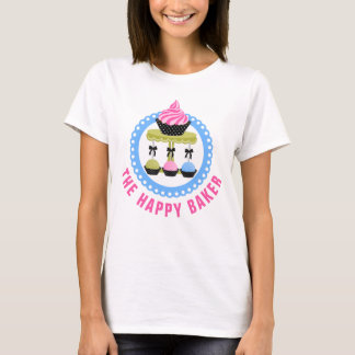 T-shirt Cube à pâtisserie colorée Baker et Cupcake
