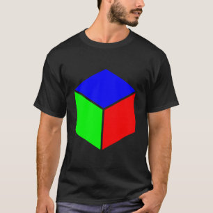 T-shirt Cube - Bleu, Vert et Rouge