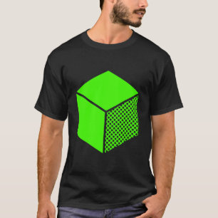 T-shirt Cube - Chartreuse vert sur le noir
