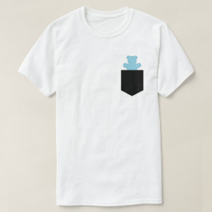 T-shirt Cube Chaser Bleu Ours De Poche Personnalisé