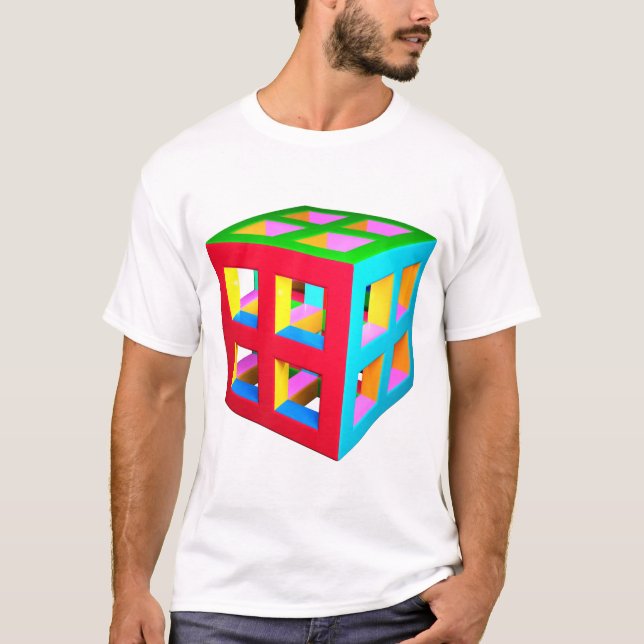 T-shirt Cube coloré (Devant)
