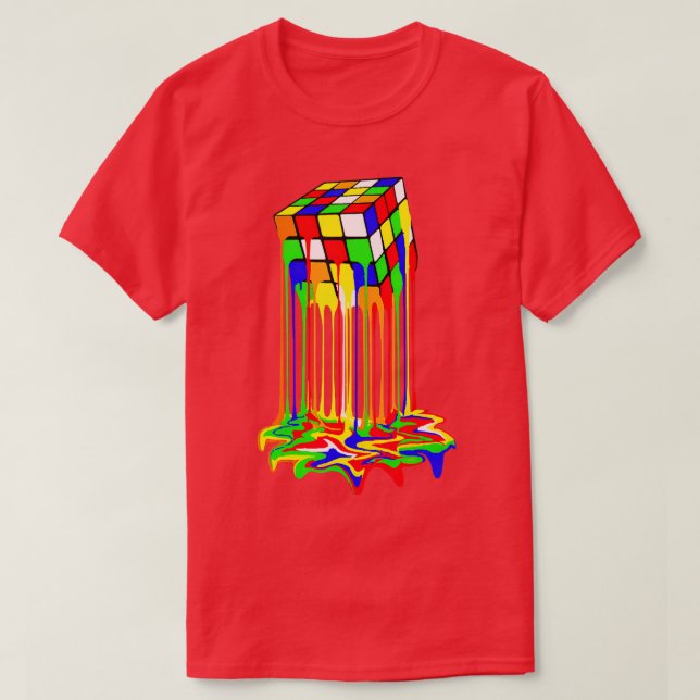 T-shirt cube coloré impressionnant graphique (Design devant)