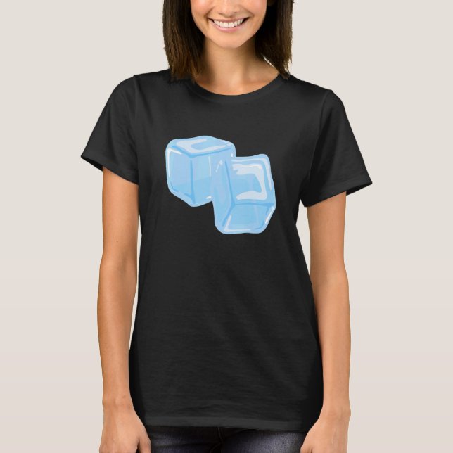 T-shirt Cube de glace Été Boisson de glace Boisson Cool Ba (Devant)