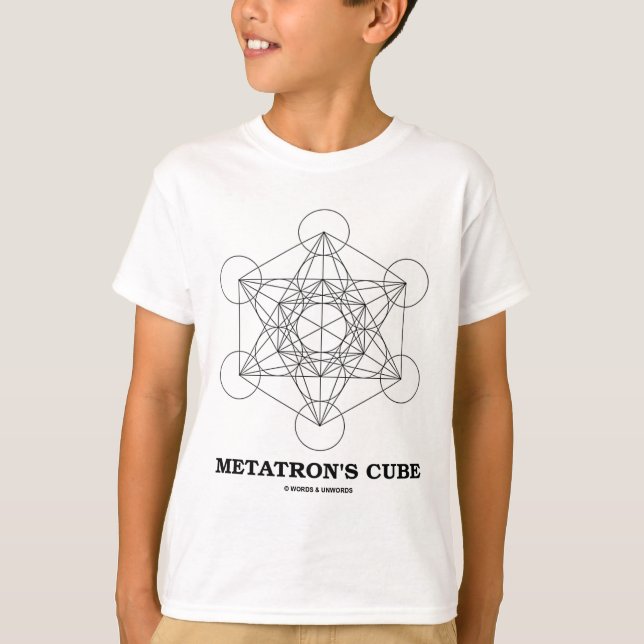 T-shirt Cube de Metatron (Géométrie Sacrée) (Devant)