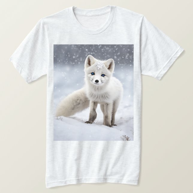 T-shirt Cube de renard arctique (Design devant)