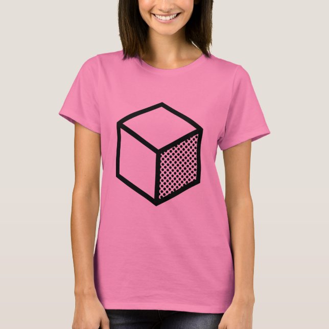 T-shirt Cube - Noir dans la lumière (Devant)