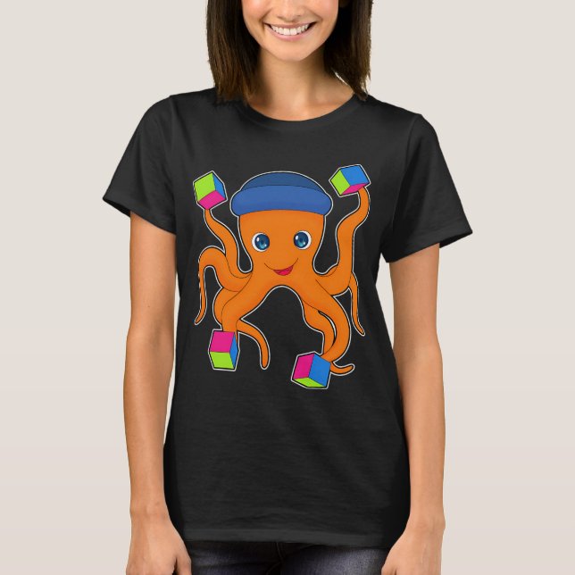 T-shirt Cubes de pieuvre (Devant)