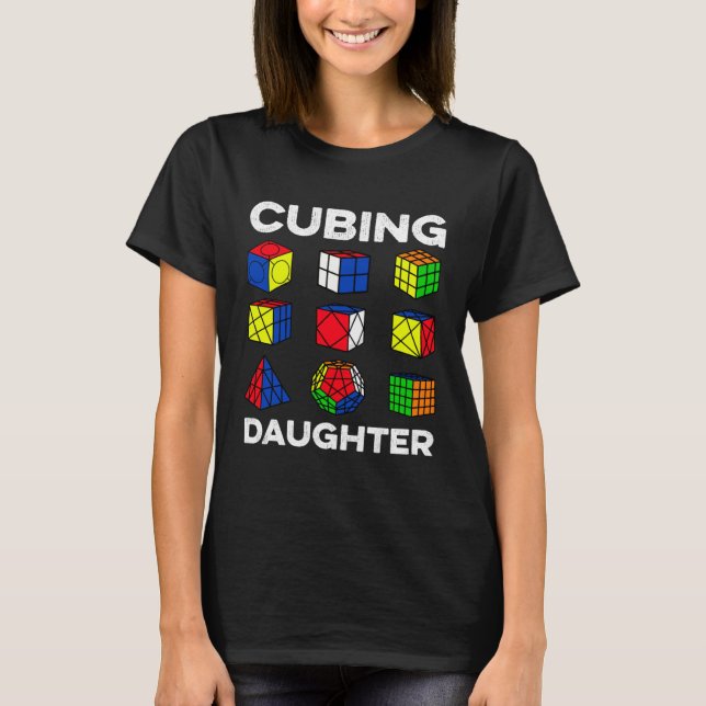 T-shirt Cubing Daughter Speedcubing Speedsolving Cuber (Devant)