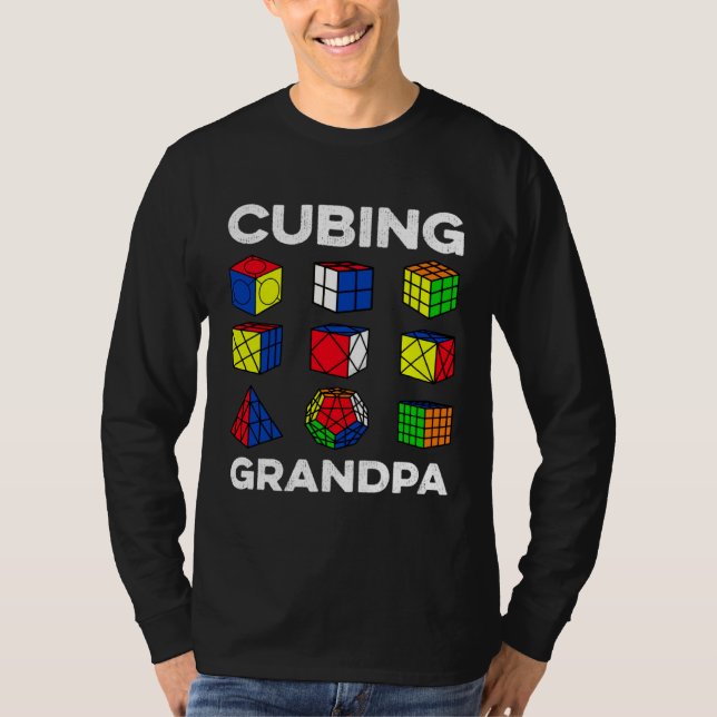 T-shirt Cubing Grandpa Speedcubing Speedsolving Cuber (Devant)