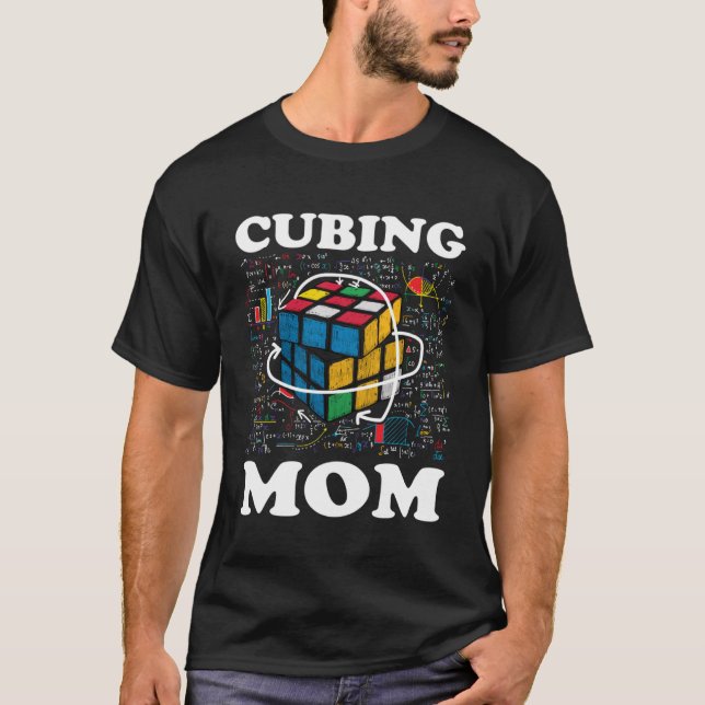T-shirt Cubing Maman Speed Cubing Math (Devant)