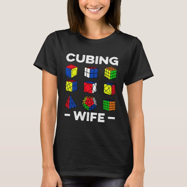 T-shirt Cubing Wife Speedcubing Speedsolving Cuber (Devant)