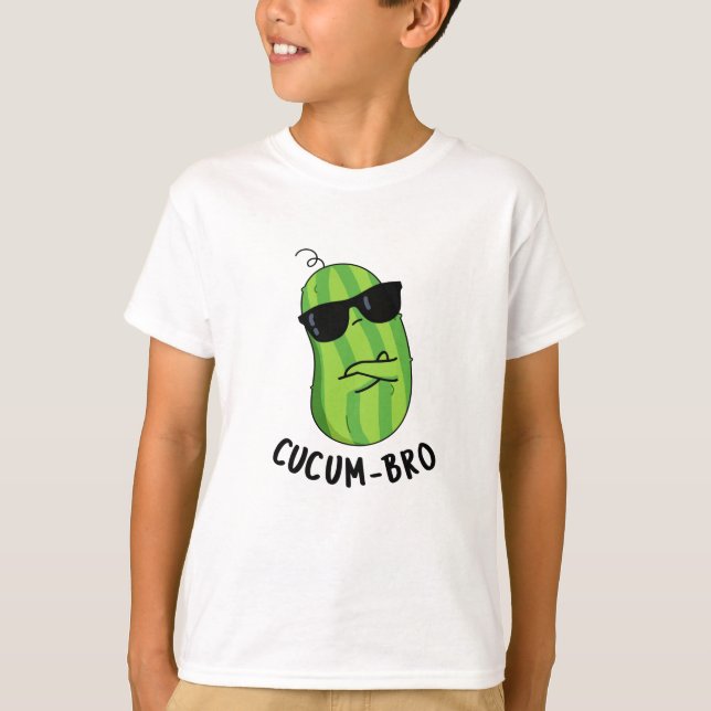T-shirt Cucum-bro Funny Veggie Cucumber Pun (Devant)
