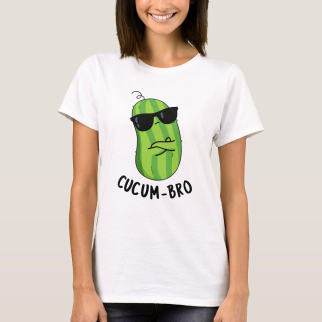 T-shirt Cucum-bro Funny Veggie Cucumber Pun (Devant)