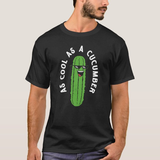 T-shirt Cucumber In Sunglasses As Cool As A Cucumber Veget (Devant)