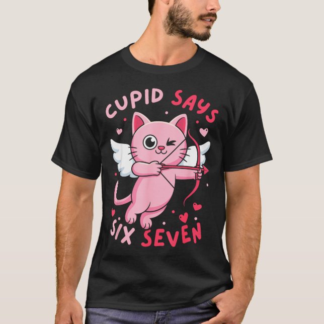T-shirt Cud dit 67 Six Seven Mème Chat Mignon Saint-Valent (Devant)