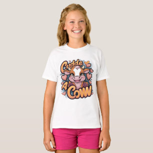 T-shirt Cuddle Cow Tee : Conception animale agréable et mi