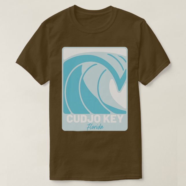 T-shirt Cudjo Key Florida Atlantique FL Crashing Wave (Design devant)