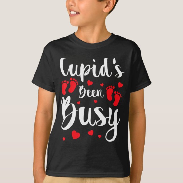 T-shirt Cud's Been Busy Funny Baby Reveal 2025 Valentine N (Devant)