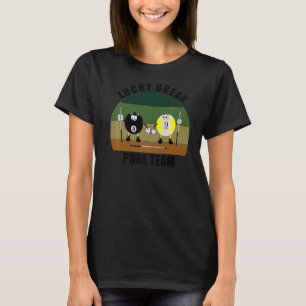 T-shirt Cue Sports Pool Billard Équipe Lucky Break Pool Pr