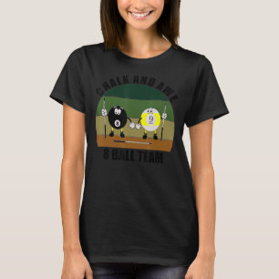 T-shirt Cue Sports Pool Billard Team Chalk Et Awe 8 Bal