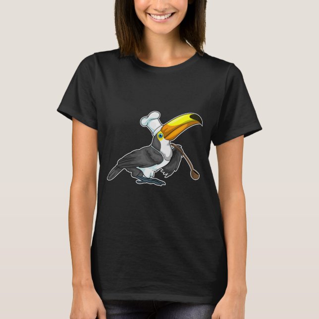 T-shirt Cuillère de Cuisine Toucan Chef (Devant)
