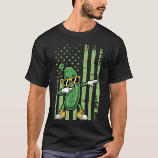 T-shirt Cuillère de saumure Drapeau Américain Danse Dab