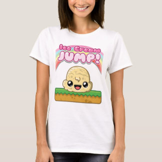 T-shirt Cuillère de vanille avec texte de saut de glace