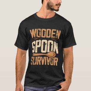 T-shirt Cuillère en bois Survivor Nouveauté Aliment